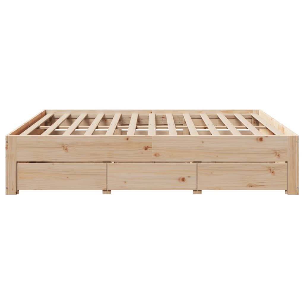 VidaXL Bedframe 200x200 Grenenhout + Lades -35%
