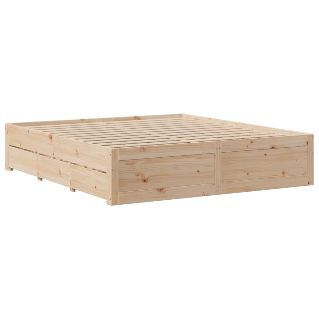 VidaXL Bedframe 200x200 Grenenhout + Lades -35%