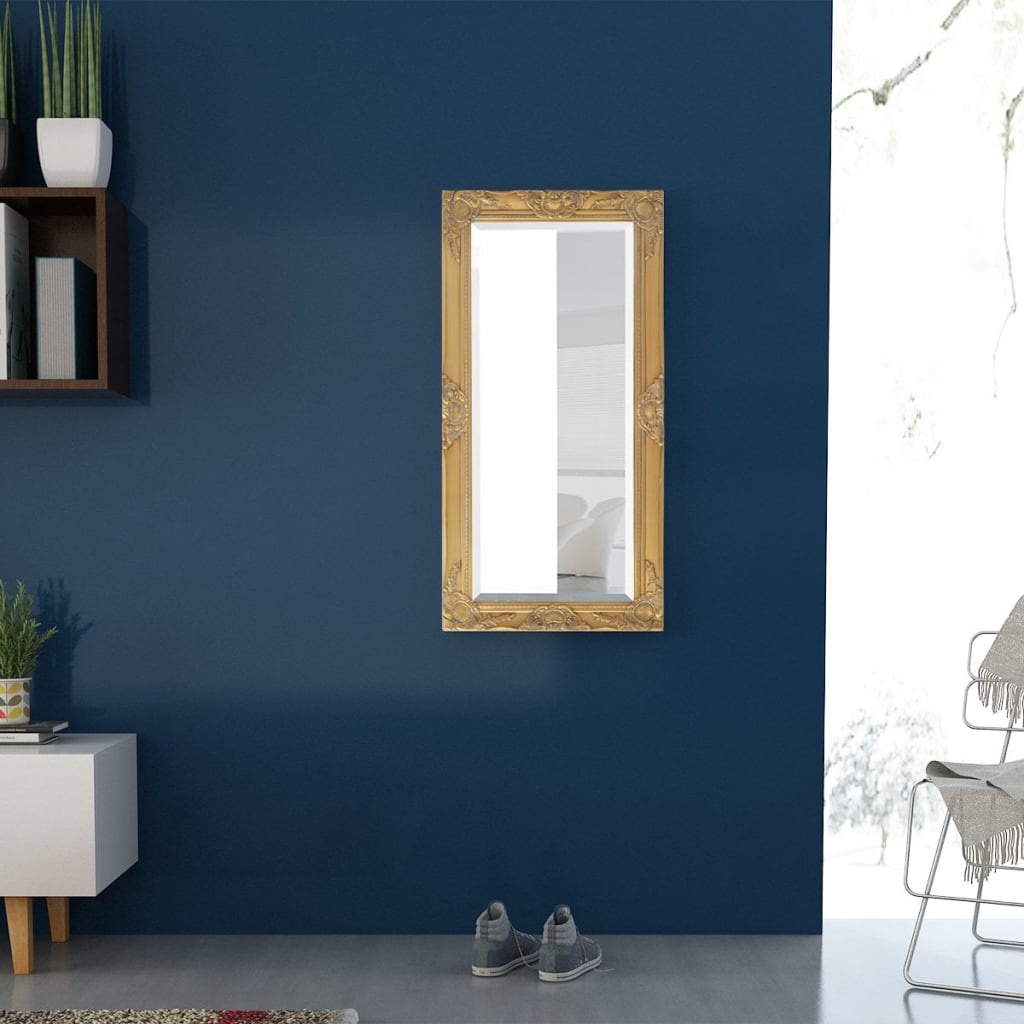 Barok Wandspiegel Goud 100x50cm - 35% Korting! Zo Goed Als Nieuw