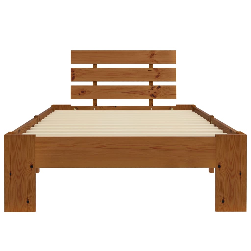 Grenen Bedframe 90x200 Honingbruin - 41% Korting!