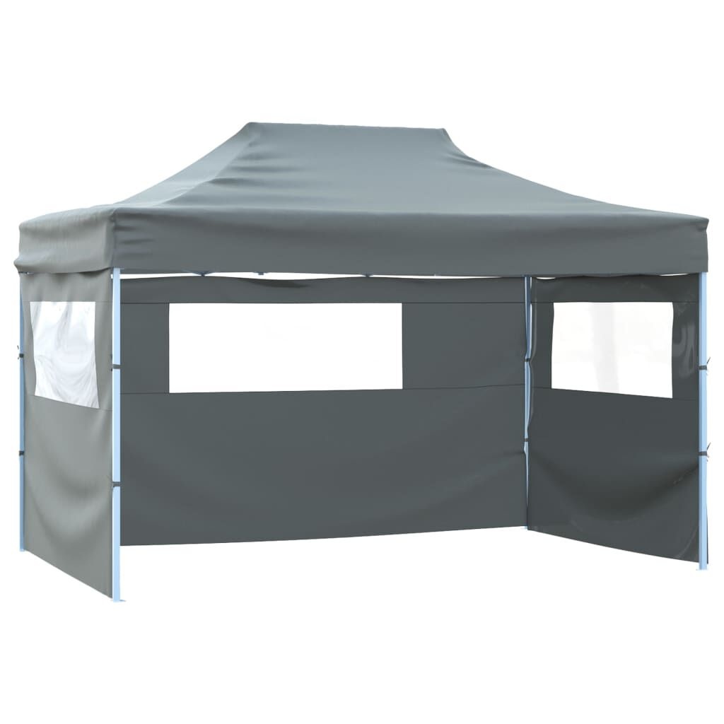 vidaXL Vouwtent pop-up met 4 zijwanden 3x4,5 m antraciet