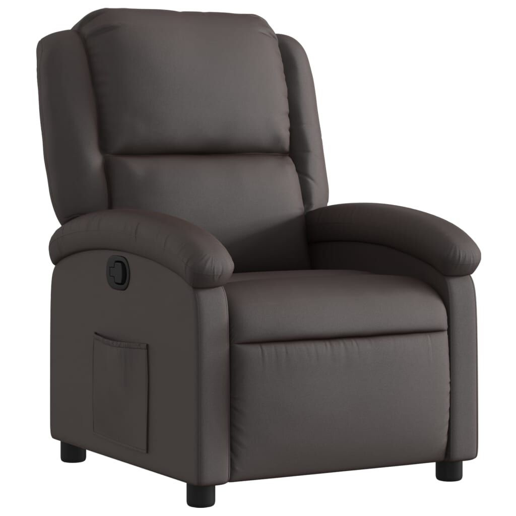 vidaXL Leren Fauteuil Donkerbruin - Verstelbaar - 53% Korting!