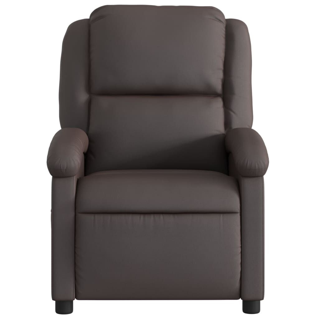 vidaXL Leren Fauteuil Donkerbruin - Verstelbaar - 53% Korting!