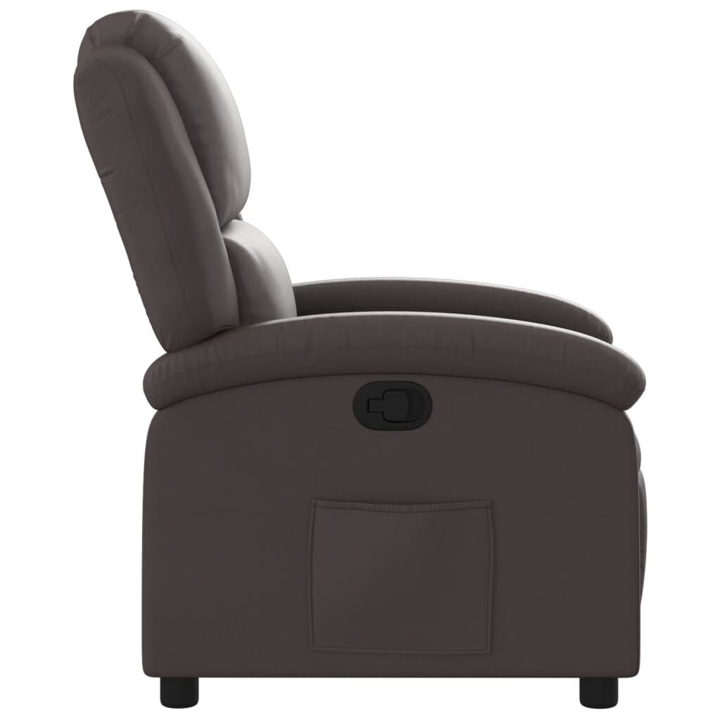 vidaXL Leren Fauteuil Donkerbruin - Verstelbaar - 53% Korting!