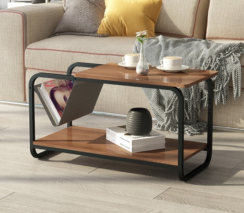 Bijzettafel Loft Stijl met Krantenbak - 55% Korting!