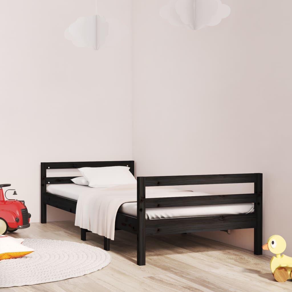 Grenen Bedframe 90x200 Zwart - 50% Korting! (Lichte Schade)
