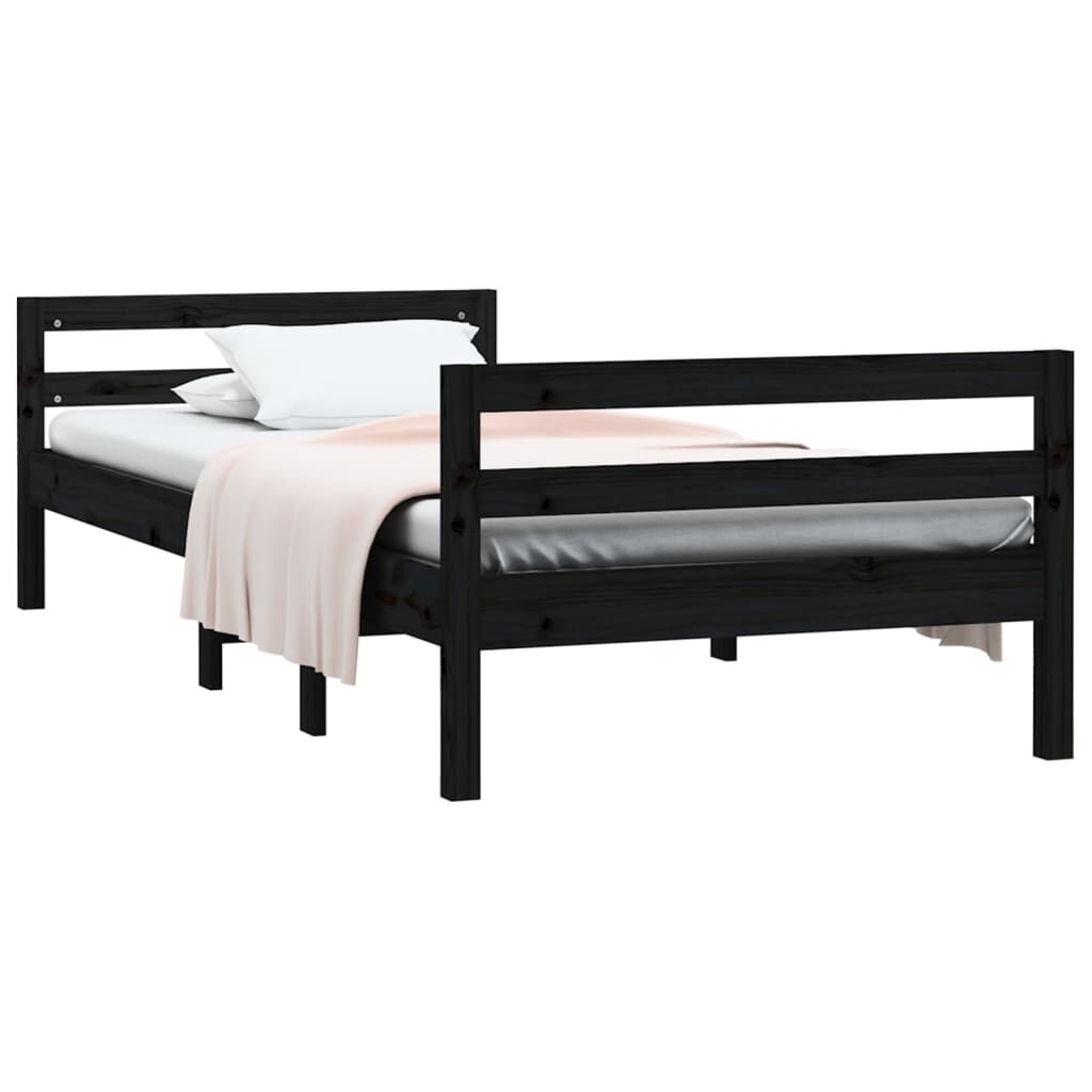 Grenen Bedframe 90x200 Zwart - 50% Korting! (Lichte Schade)