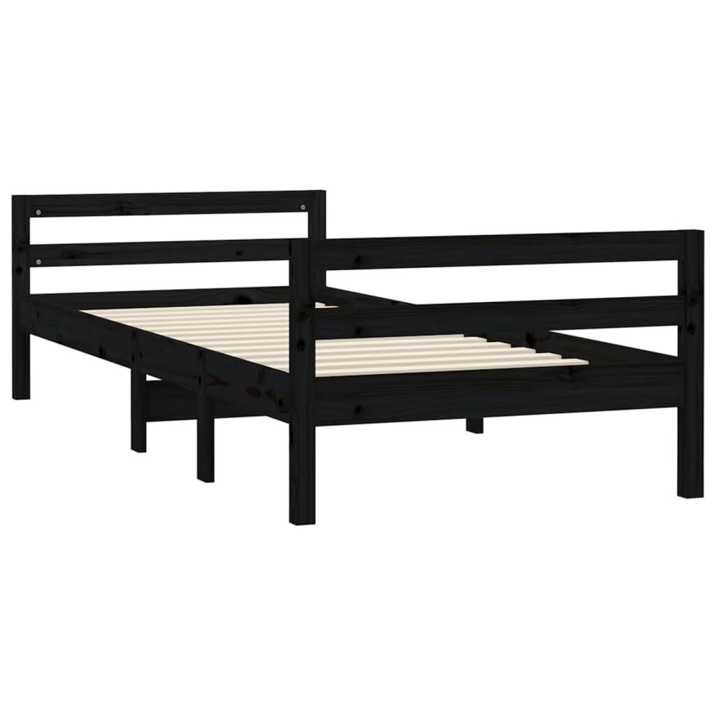 Grenen Bedframe 90x200 Zwart - 50% Korting! (Lichte Schade)