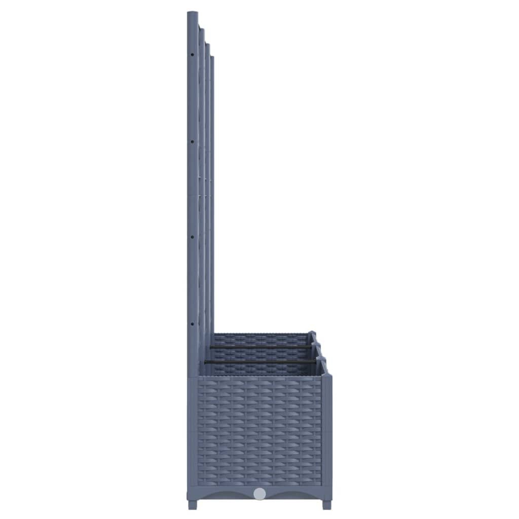 VidaXL Plantenbak met Latwerk 120cm Grijs - 35% Korting!