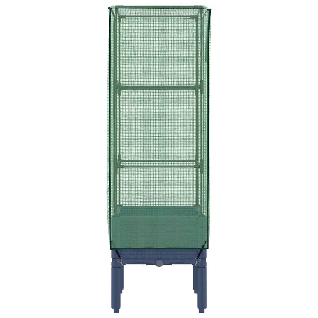 vidaXL Verhoogde Plantenbak met Kas 40x40x140cm Rattanlook -35%