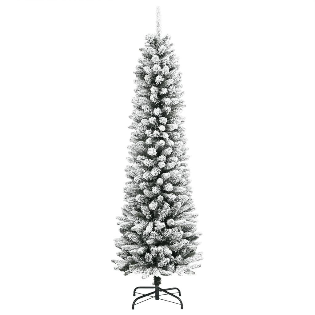 Kunstkerstboom Smal met Sneeuw 210cm - 53% Korting!