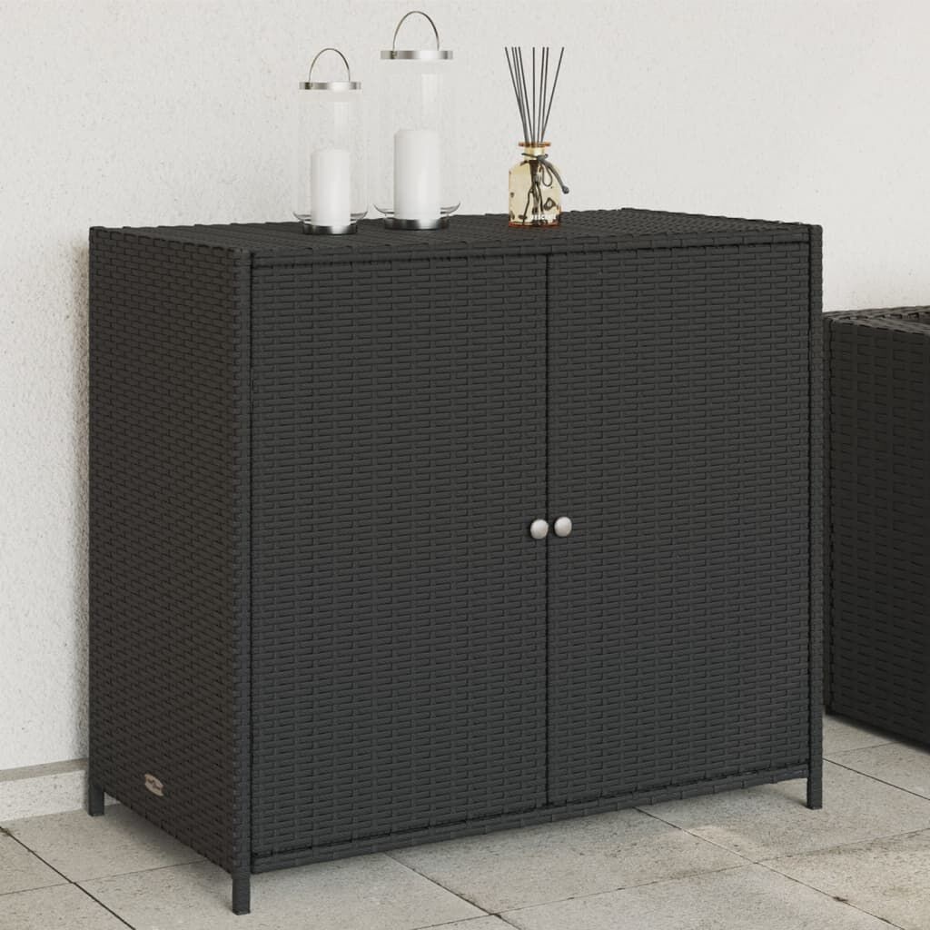 vidaXL Tuinkast Rattan Zwart - 83cm - Nieuw! 35% Korting
