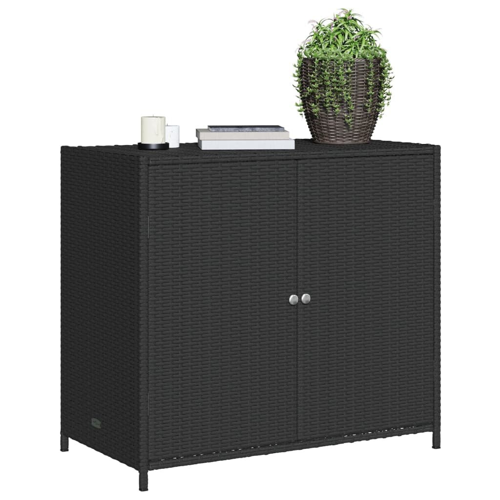 vidaXL Tuinkast Rattan Zwart - 83cm - Nieuw! 35% Korting