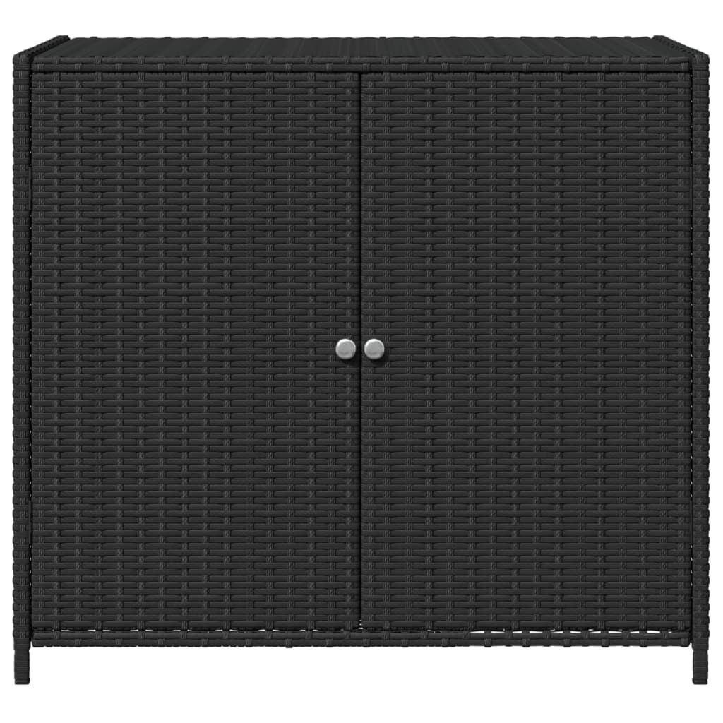vidaXL Tuinkast Rattan Zwart - 83cm - Nieuw! 35% Korting