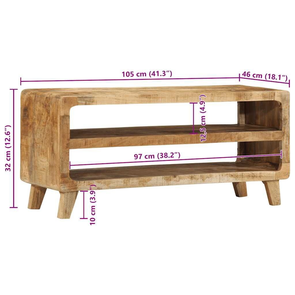 vidaXL TV-Meubel Mango Hout 105cm - 35% Korting!