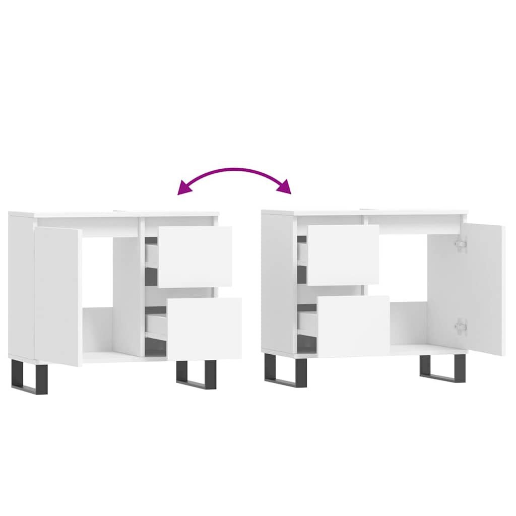 vidaXL Badkamerkast Wit 65cm - 35% Korting!