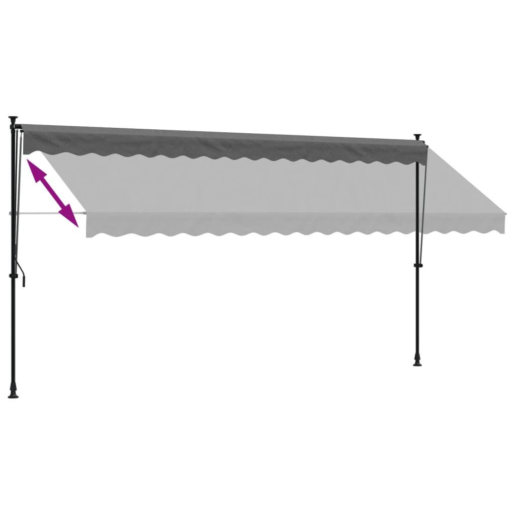 vidaXL Uittrekbare Luifel 400cm Antraciet - 35% Korting!