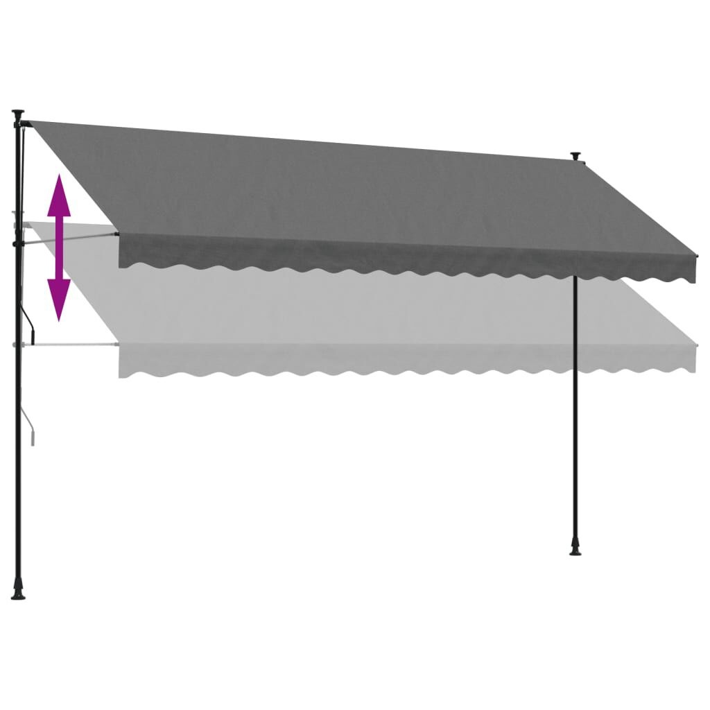 vidaXL Uittrekbare Luifel 400cm Antraciet - 35% Korting!