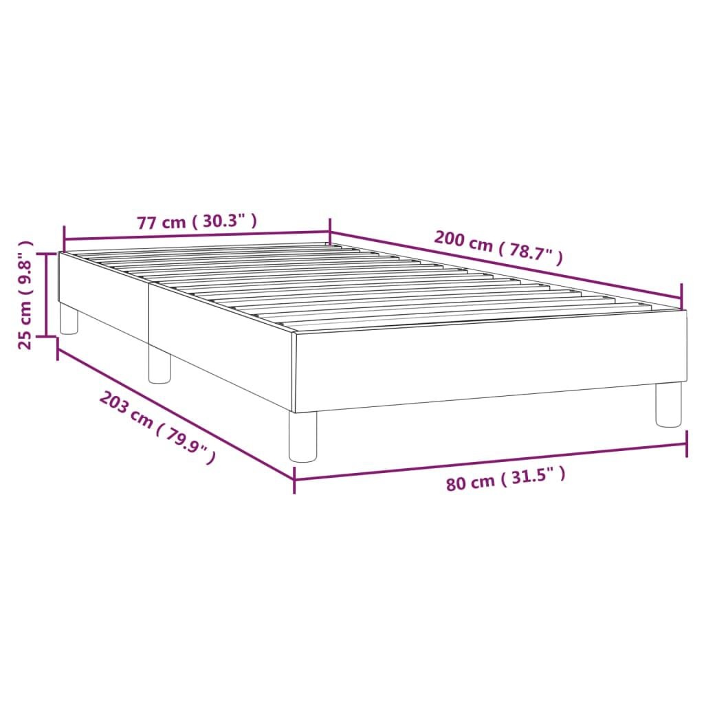 vidaXL Bedframe kunstleer wit 80x200 cm