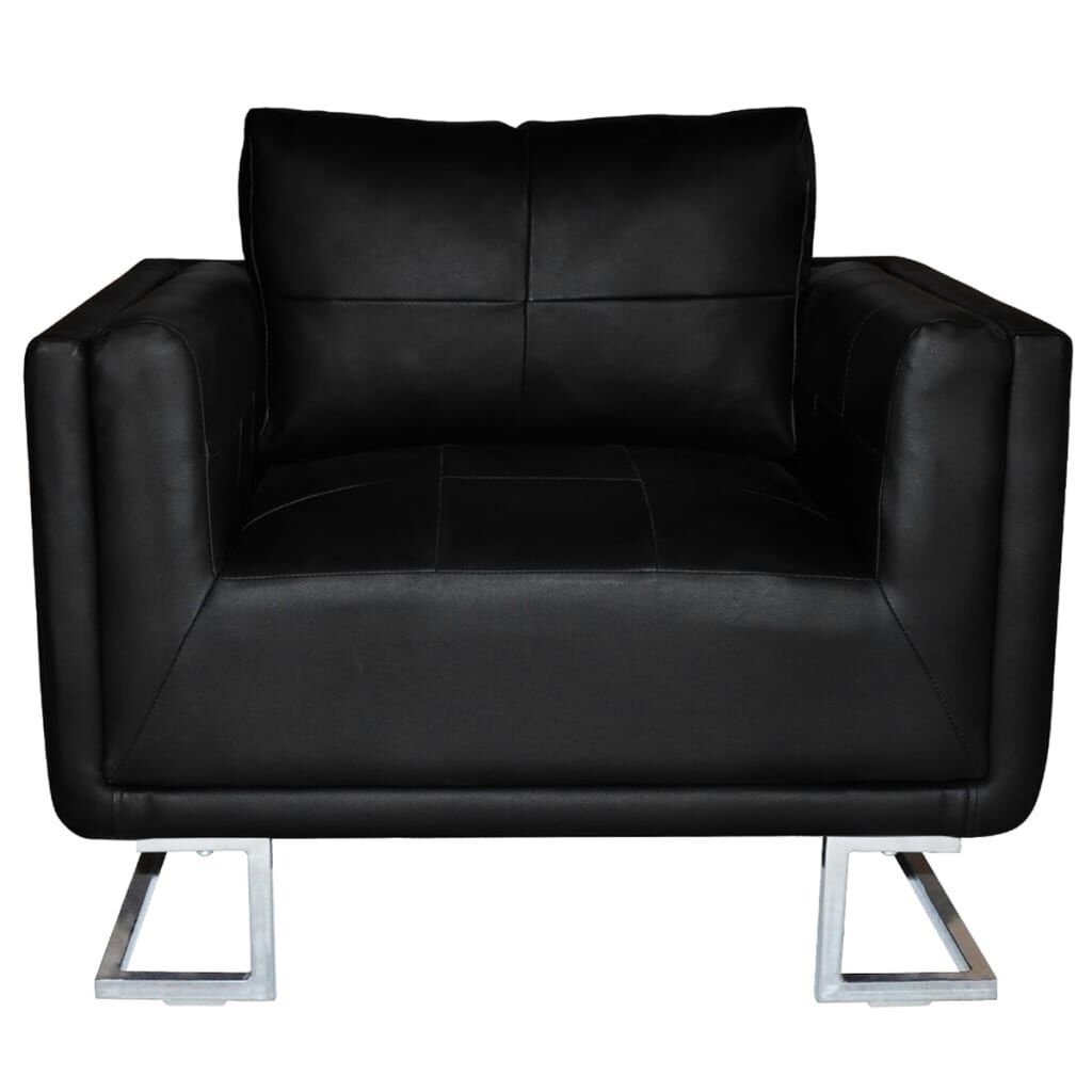 VidaXL Fauteuil Zwart Kunstleer - Krasje - 35% Korting!