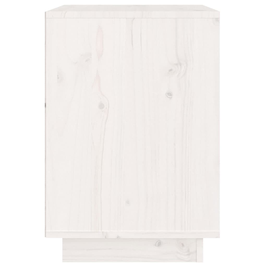 vidaXL Nachtkastjes Grenenhout Wit (2 st) -35% Korting!