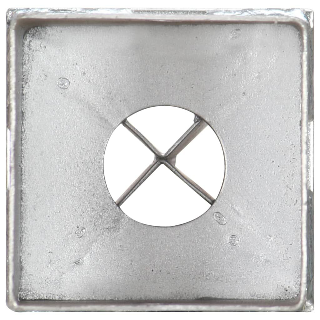 VidaXL Grondpinnen 2st 8x8x76cm - 53% Korting! Gegalvaniseerd Staal
