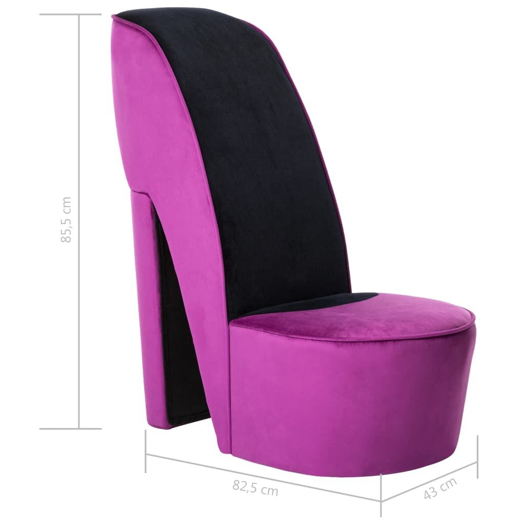 VidaXL Hakstoel Paars Fluweel - 35% Korting!
