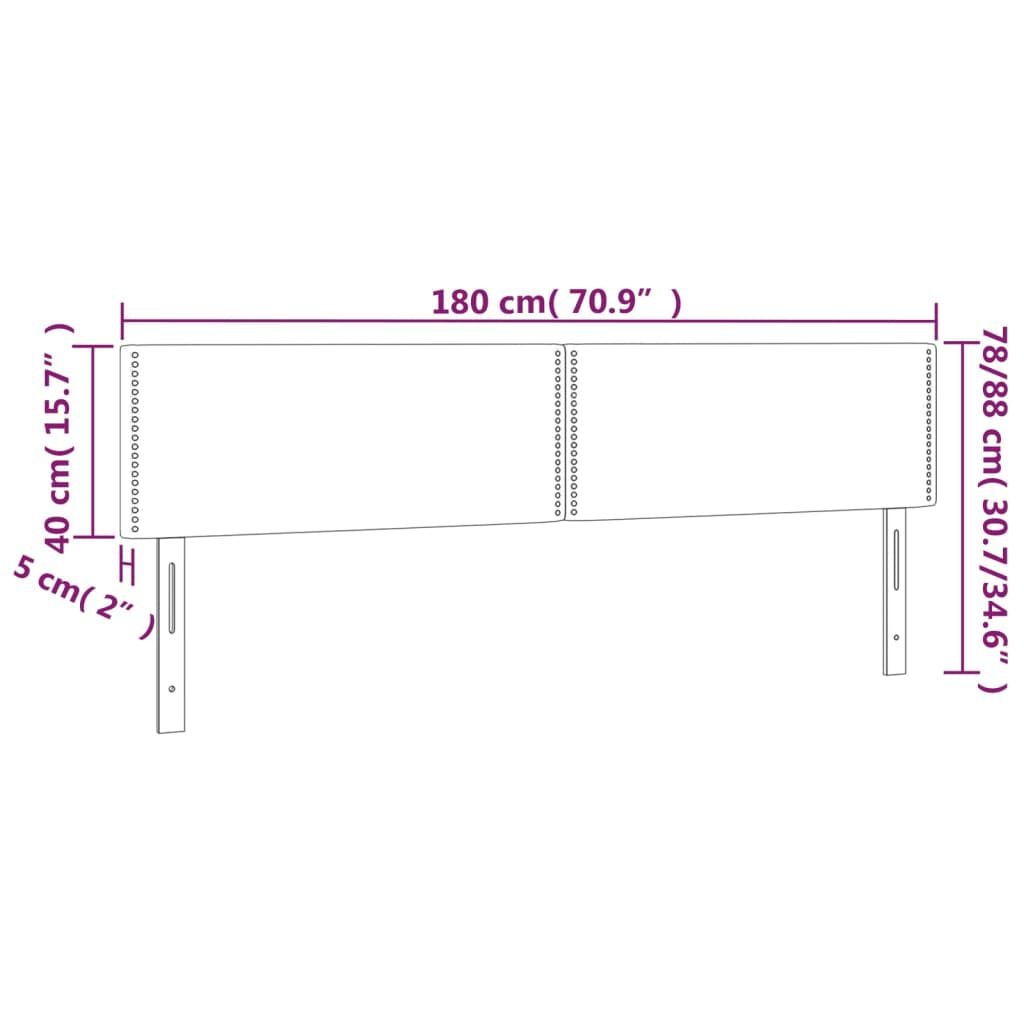 vidaXL Hoofdborden 2x 90cm Lichtgrijs - Nu 42% Korting!