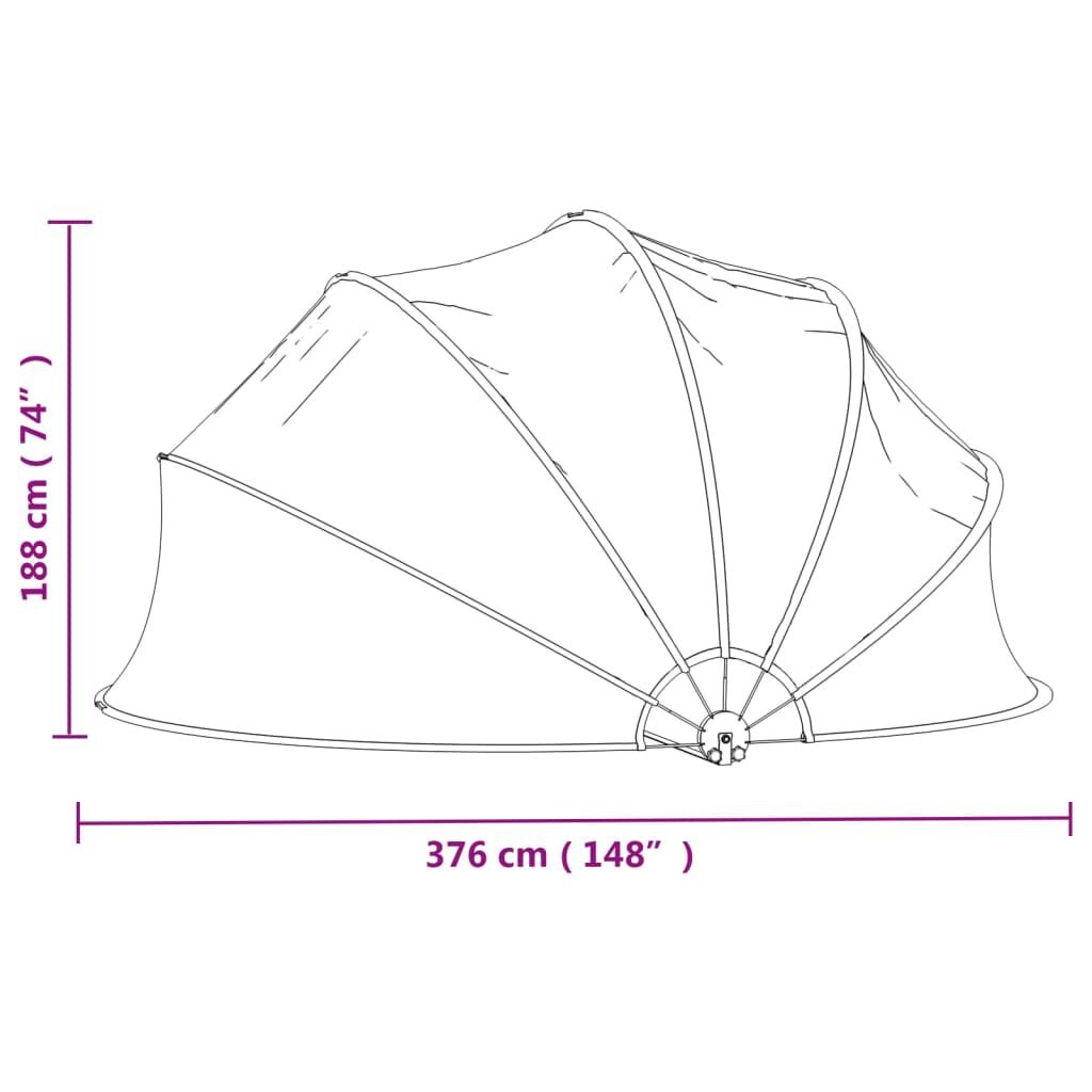 vidaXL Zwembadoverkapping 376cm - Zo Goed Als Nieuw! -35%