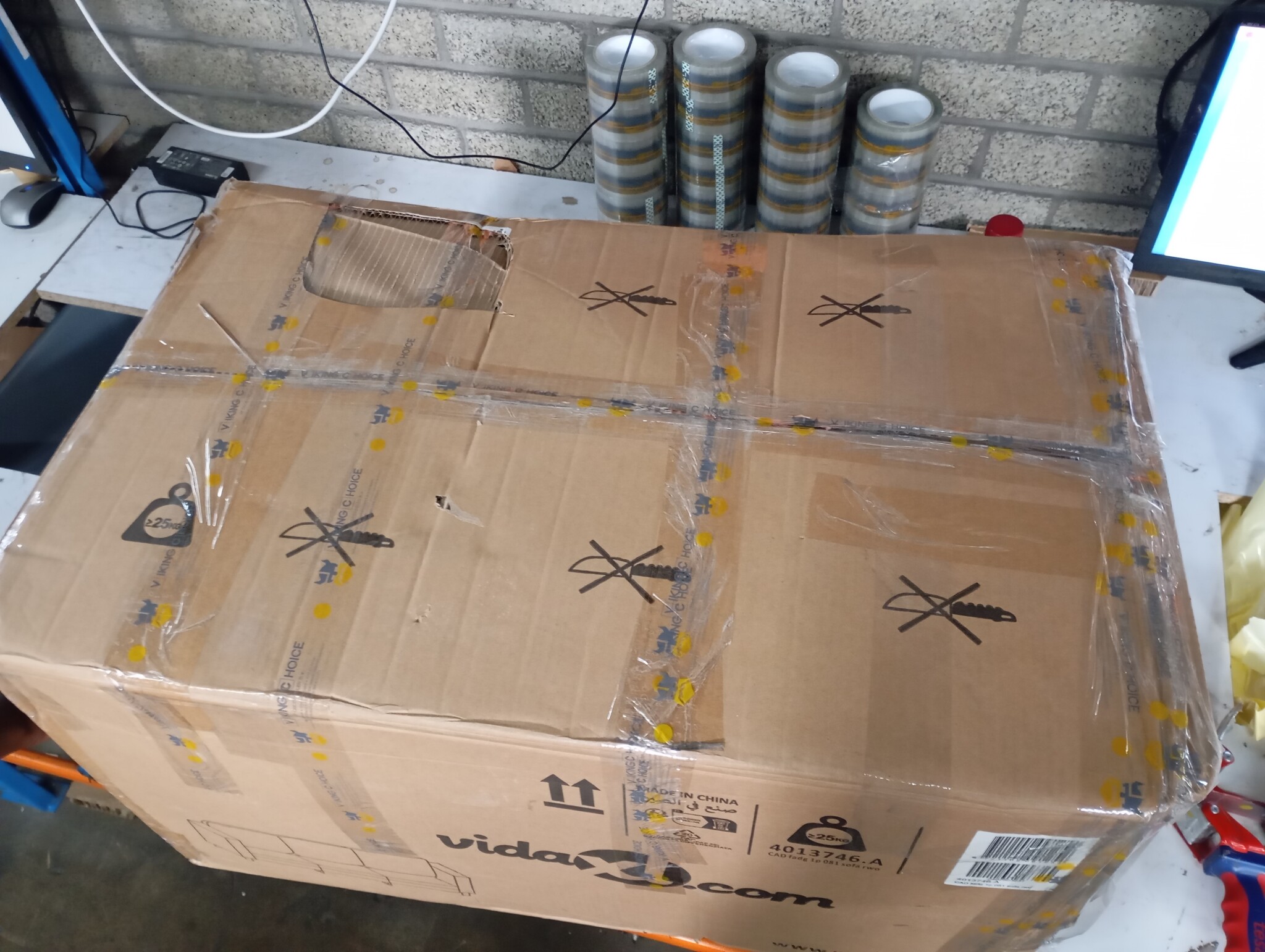 vidaXL 3-zitsbank Donkergrijs -55% Korting!