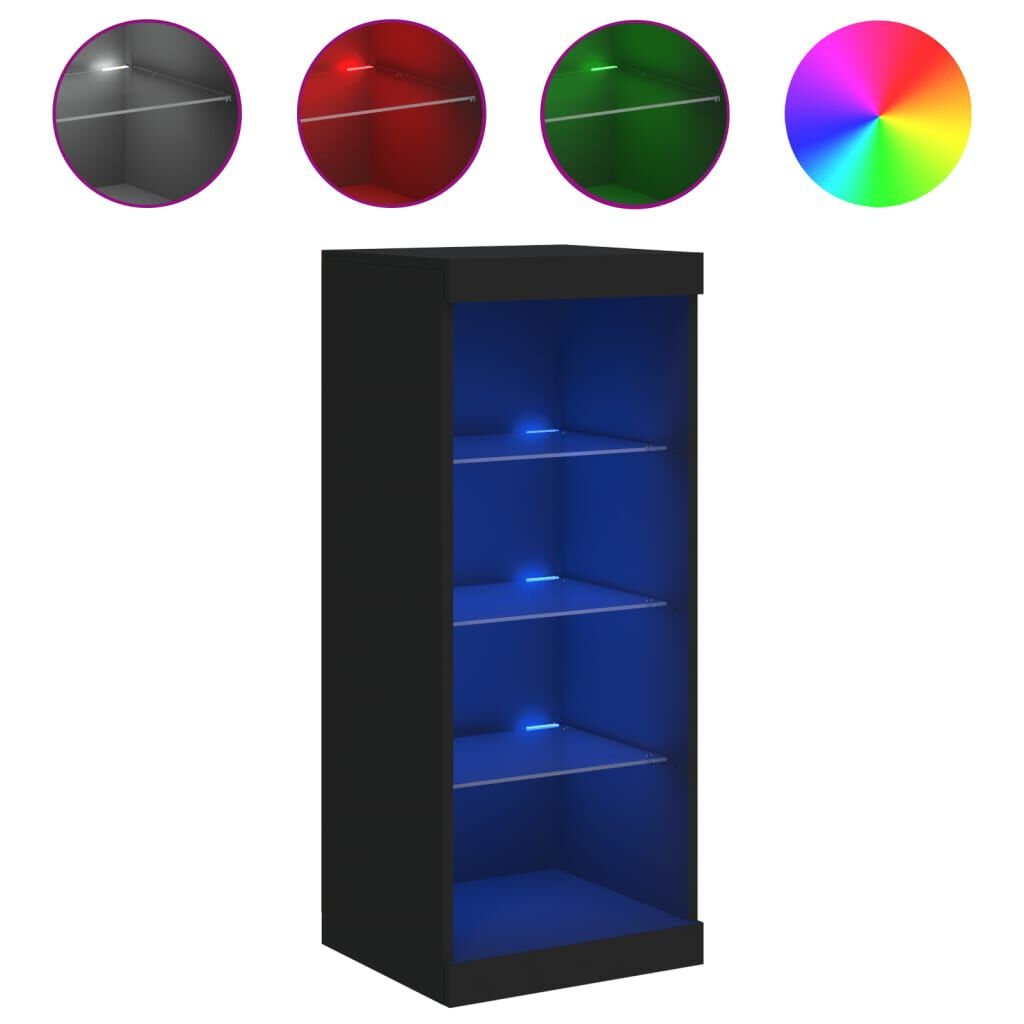 vidaXL Dressoir met LED Zwart - 35% Korting!