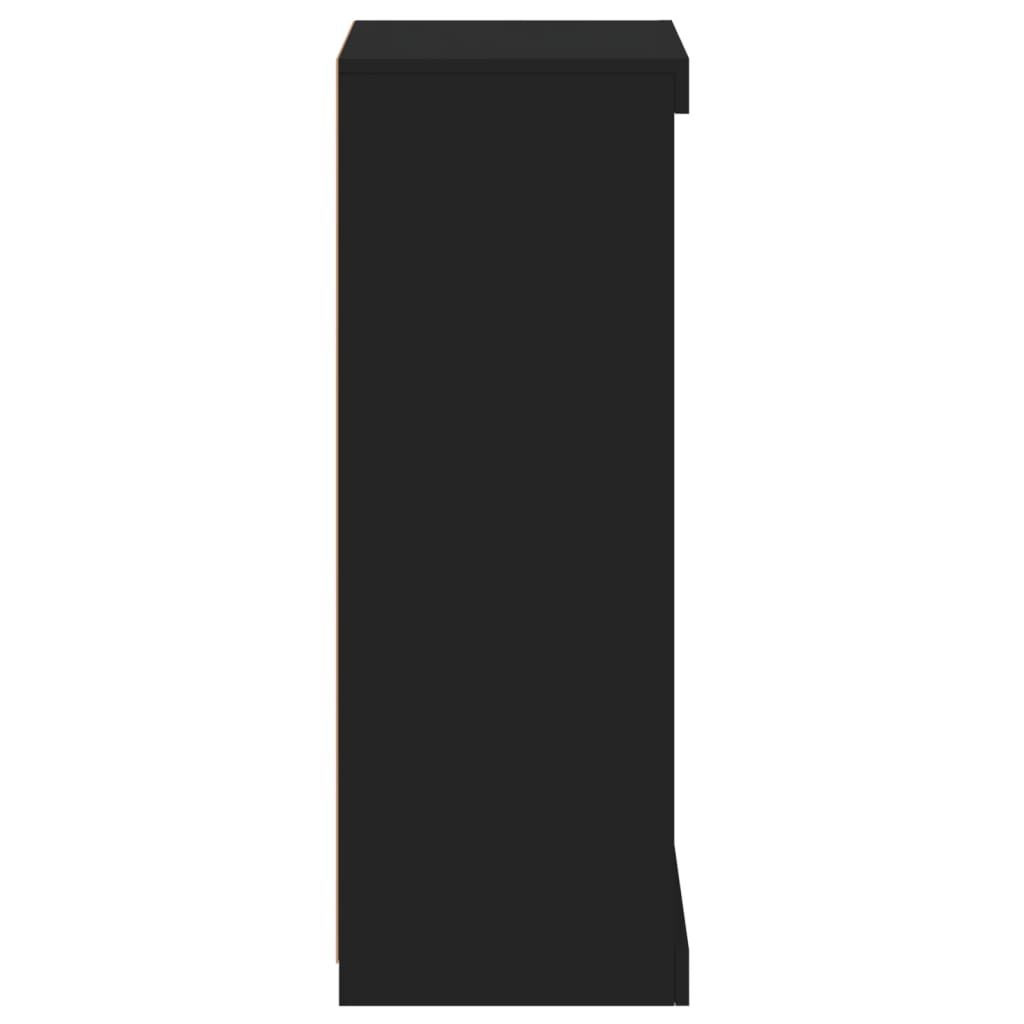 vidaXL Dressoir met LED Zwart - 35% Korting!