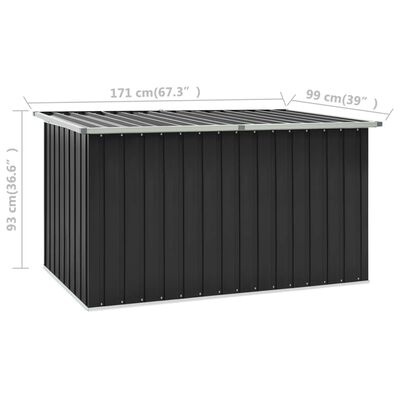 vidaXL Tuinbox Antraciet 171cm - 35% Korting!