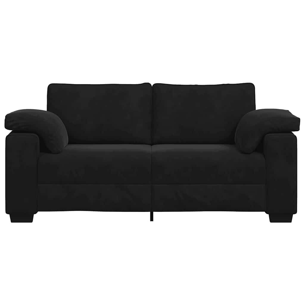 vidaXL Loveseat Bank Zwart Fluweel 140cm - 35% Korting!