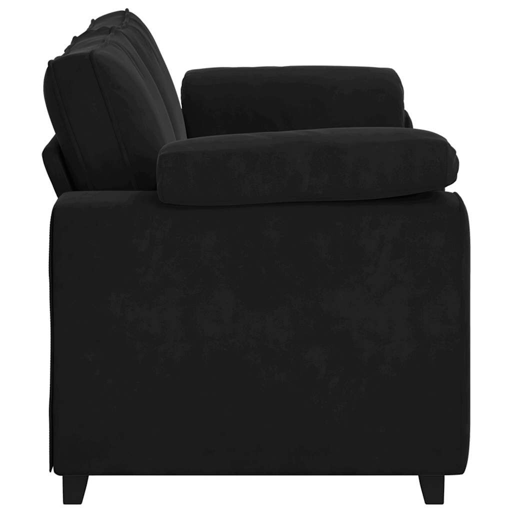 vidaXL Loveseat Bank Zwart Fluweel 140cm - 35% Korting!