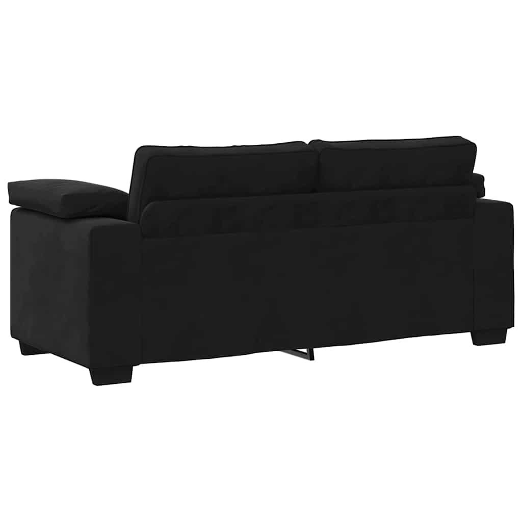 vidaXL Loveseat Bank Zwart Fluweel 140cm - 35% Korting!