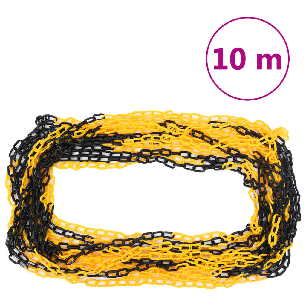 vidaXL Kettingpalenset 10m - Geel/Zwart - 35% Korting!
