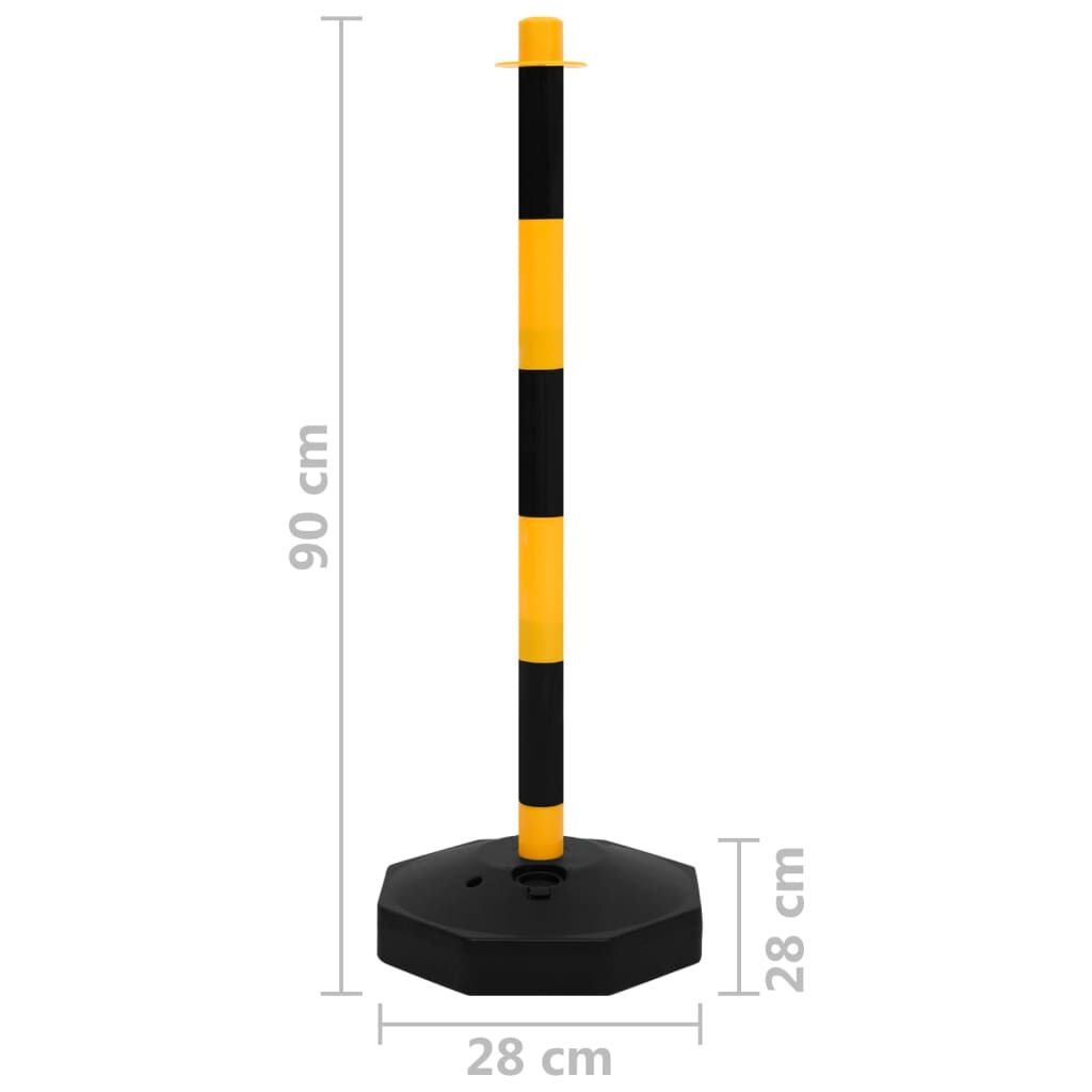 vidaXL Kettingpalenset 10m - Geel/Zwart - 35% Korting!