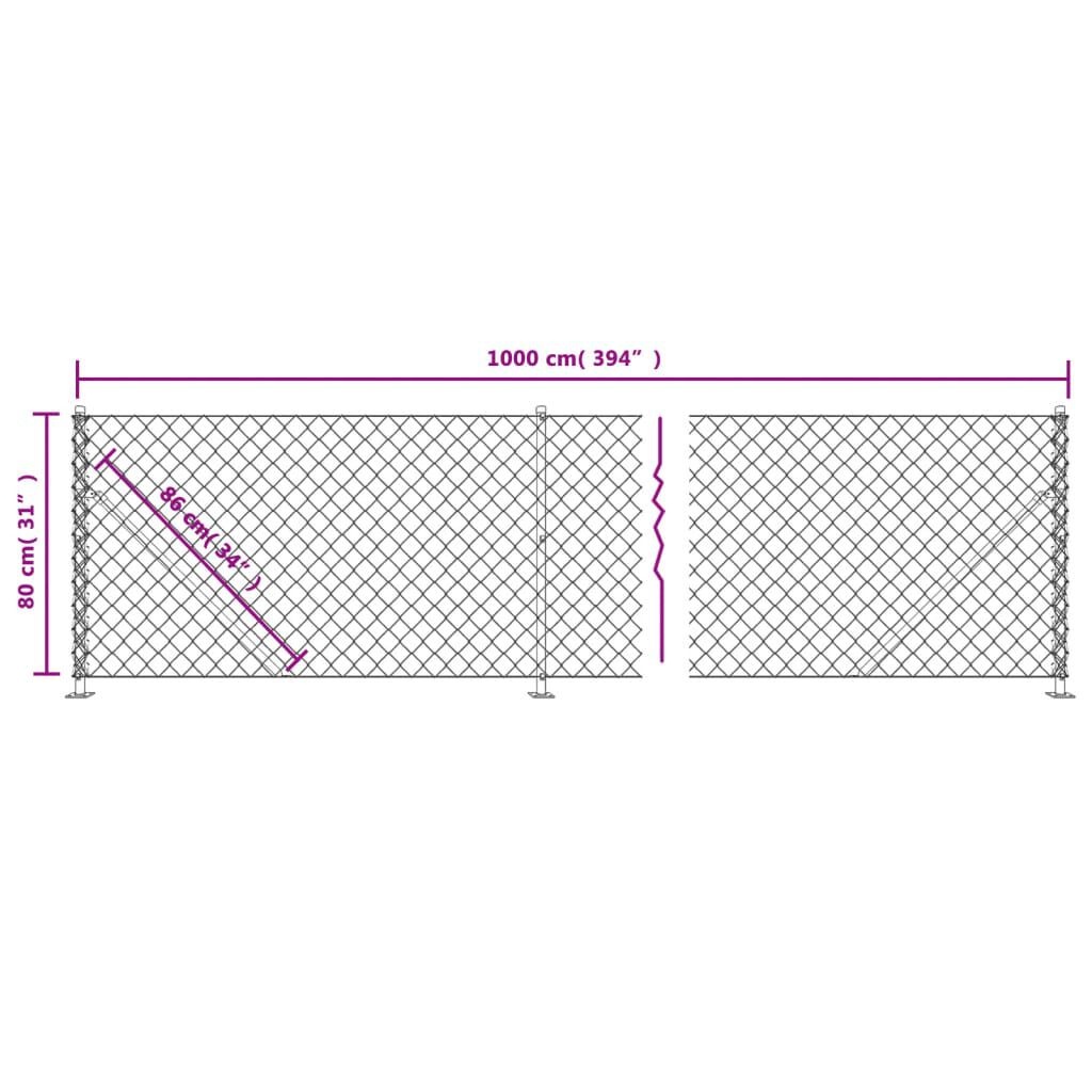 vidaXL Gaashek 0,8x10m Antraciet - 35% Korting!