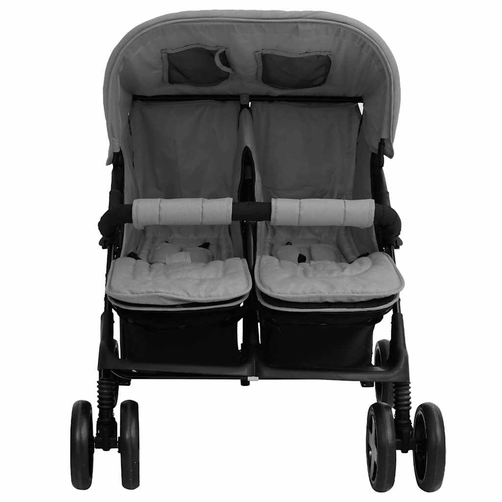 vidaXL Tweelingwagen Lichtgrijs - 45% Korting! (Beschadigde Verpakking)