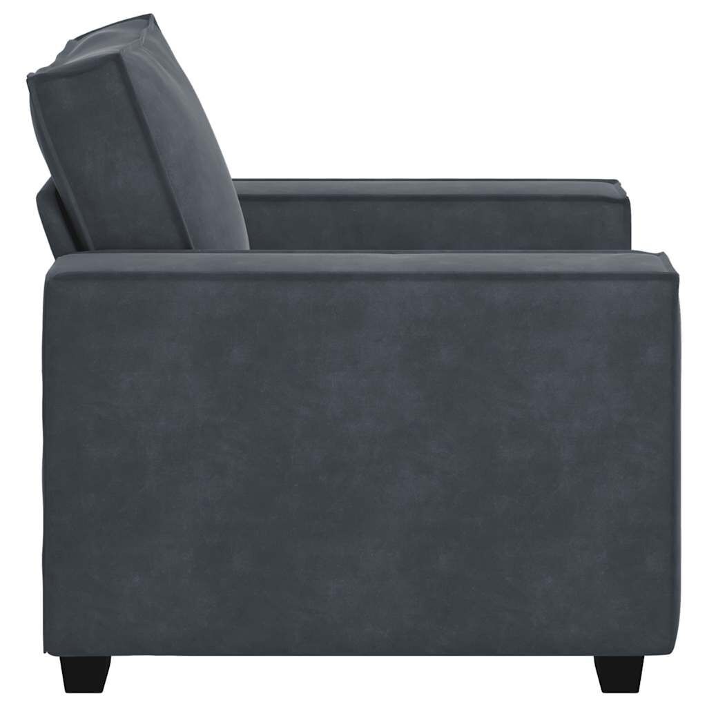 VidaXL Fauteuil Donkergrijs Fluweel -60% Korting!