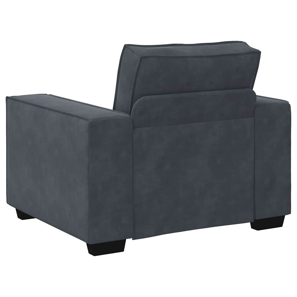 VidaXL Fauteuil Donkergrijs Fluweel -60% Korting!
