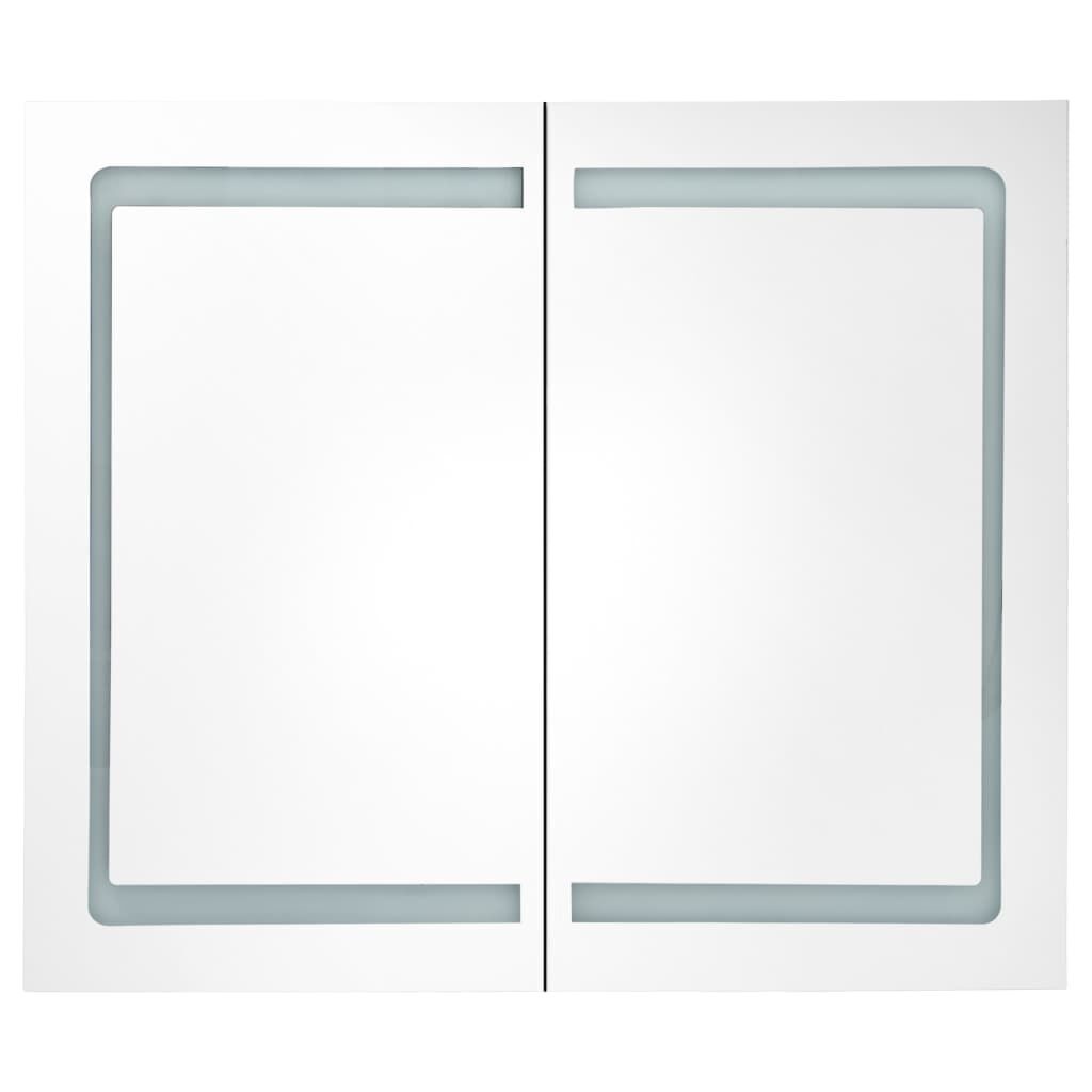 vidaXL Badkamerkast Spiegel+LED 80cm - Nieuwstaat - 35% Korting!