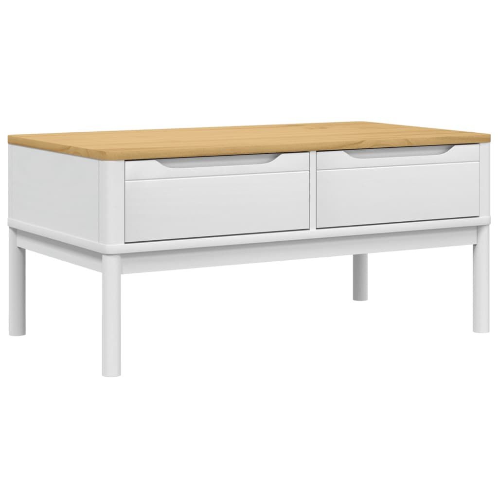 vidaXL Salontafel FLORO Wit Grenenhout - 35% Korting!