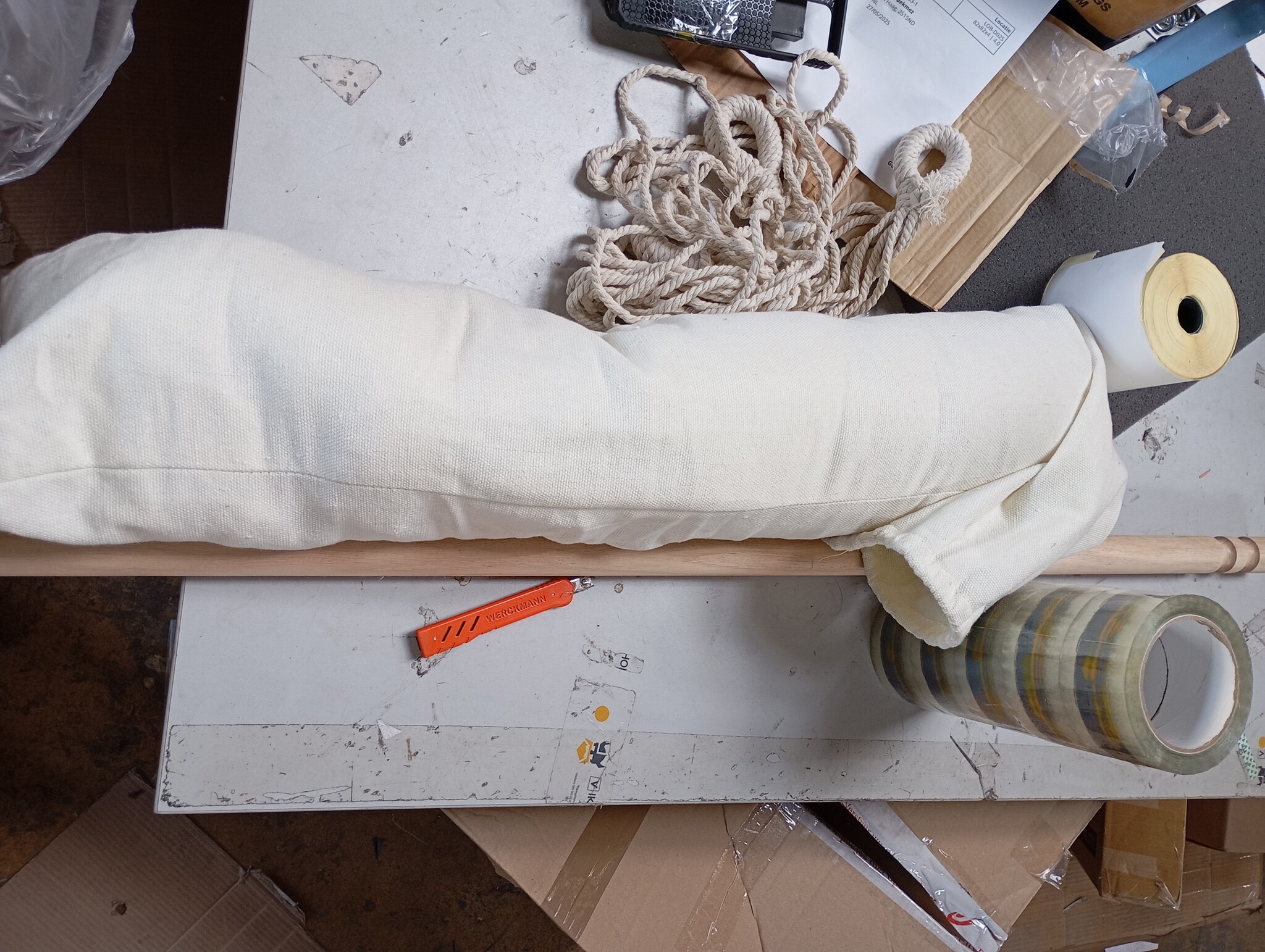 Hangstoel Touw Beige Ø60cm - 55% Korting! (max 150kg)