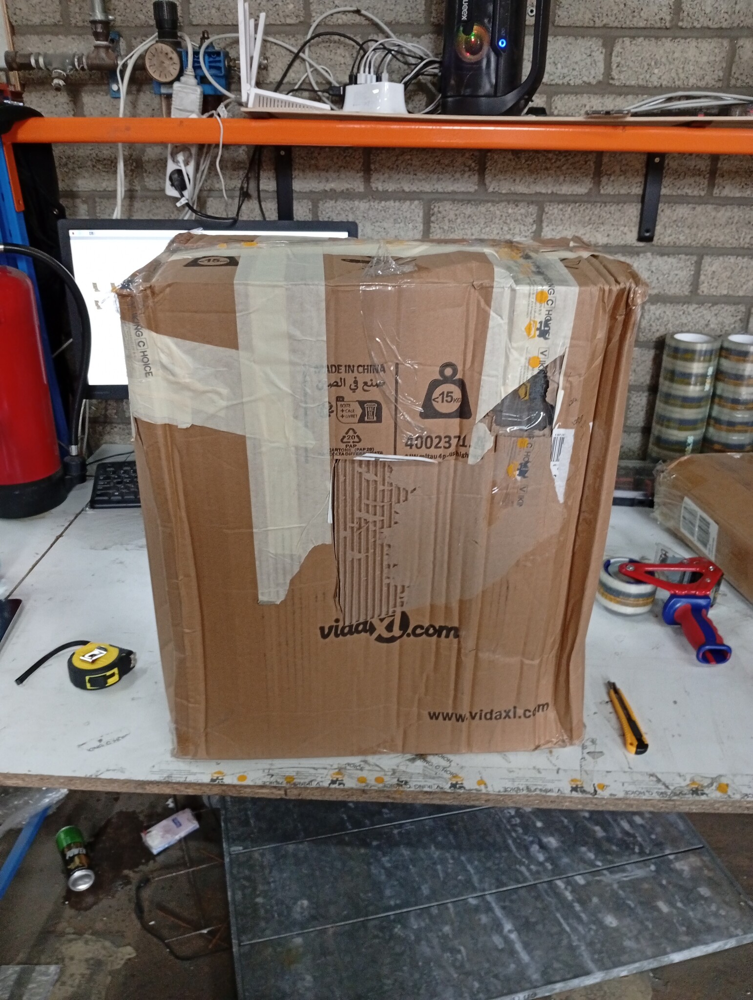 VidaXL Stoelkussens Hoge Rug 4st Taupe -45%!