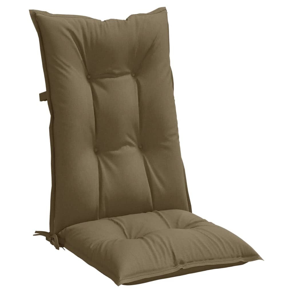 VidaXL Stoelkussens Hoge Rug 4st Taupe -45%!