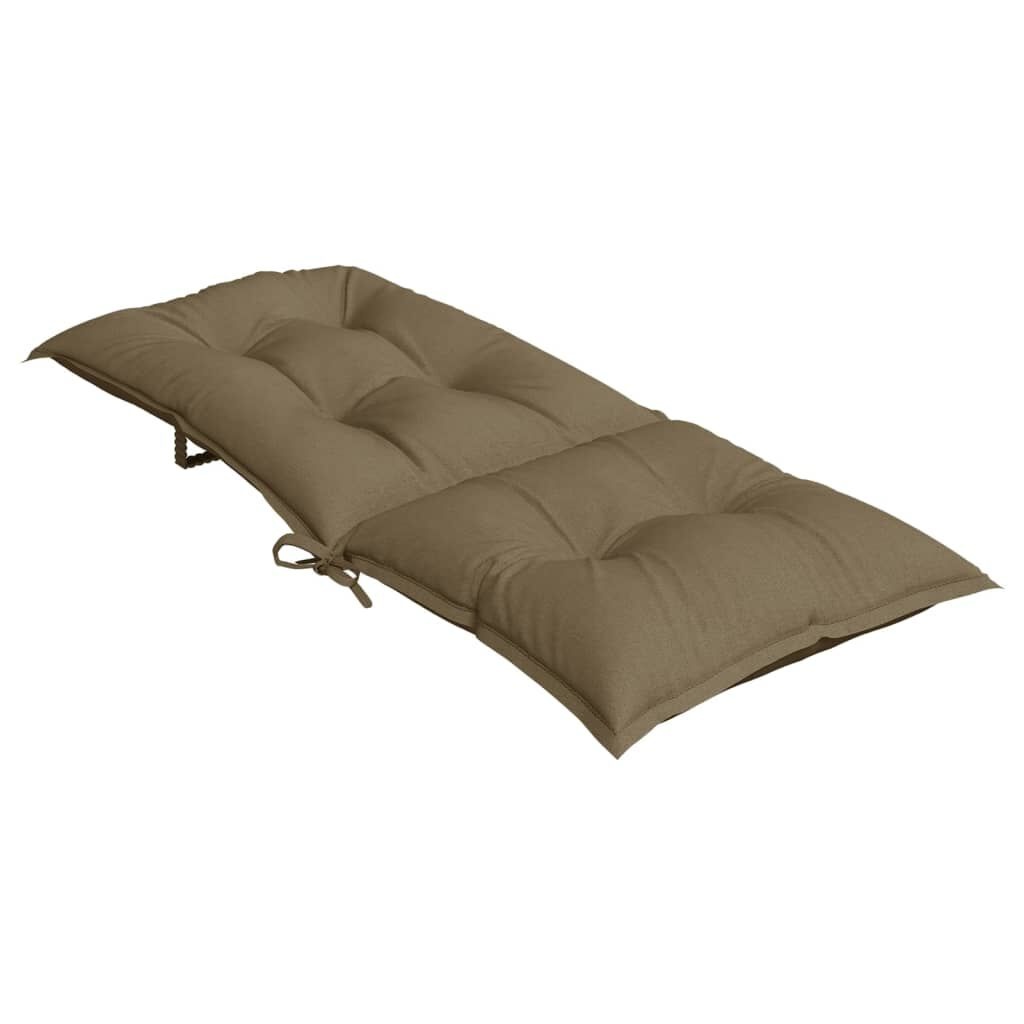 VidaXL Stoelkussens Hoge Rug 4st Taupe -45%!