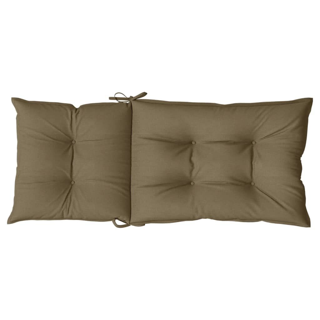 VidaXL Stoelkussens Hoge Rug 4st Taupe -45%!