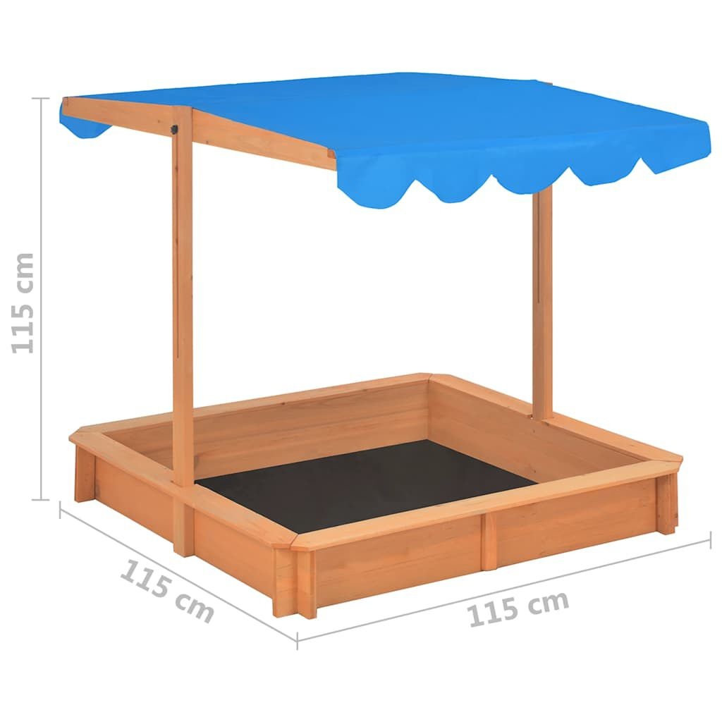 Zandbak met Dak 115cm - vidaXL - Vurenhout - 35% Korting!